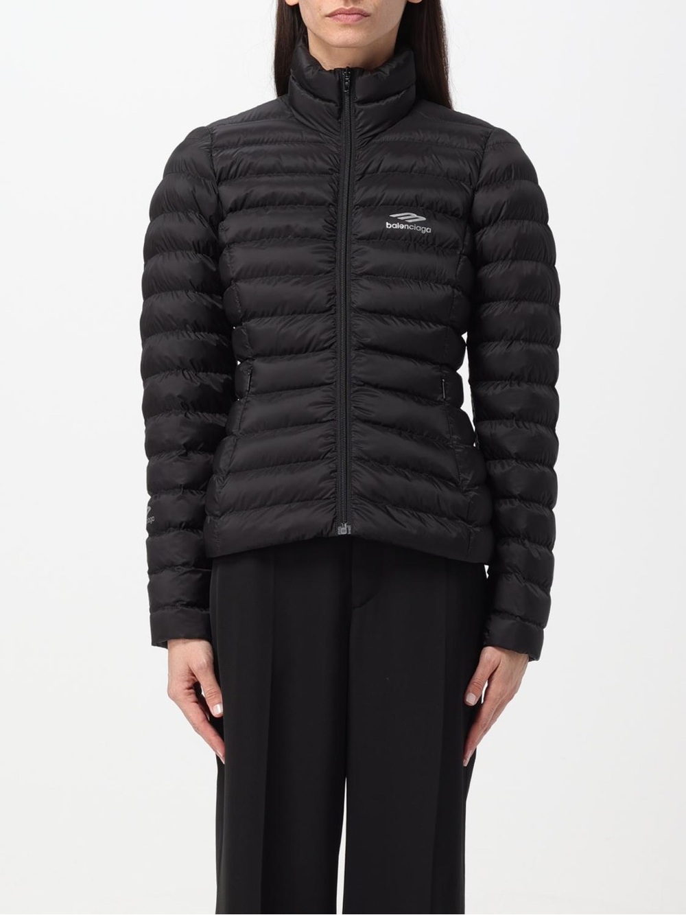 New Balenciaga Black Quilted Lightweight Puffer Ski Jacket Fr42 US Small